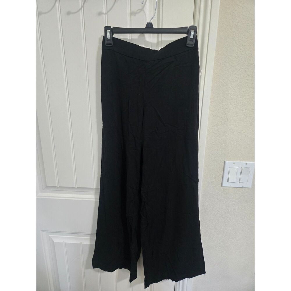 Old Navy Playa Wide Leg Pants Women’s XS Black Rayon Pull On Casual